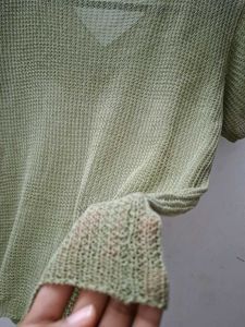 Olive Mesh boxy top