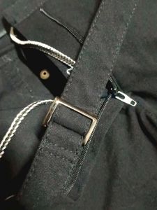 Korean Style Bottom Button Up Black Jeans.