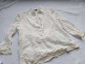 Boho Vintage White Blouse