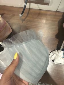 Fashionable Tulle Trimmed Face Mask