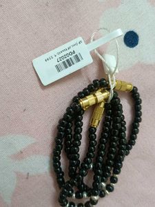 Elegant Black Beaded Bracelet Set