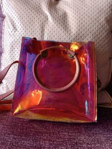 Iridescent Transparent hand Bag