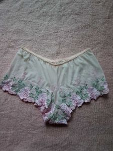 Lace Trim Floral Briefs