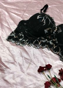 Black Lace Padded Bra