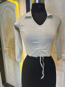 Chic Long Sleeve Cropped Top