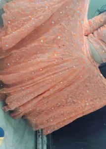 Beautiful Orange Embroidered Lehenga Set