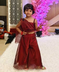 Maroon Ethnic Palazzo Set for Girls