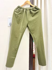 Winter Olive Green Comfortable Trousers