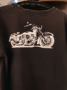 Faded Motorcycle Graphic T-Shirt | Black