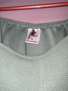 Light Green Puff Sleeve Top