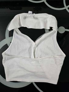 White Halter Top