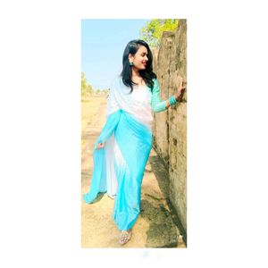Saree Sky Blue