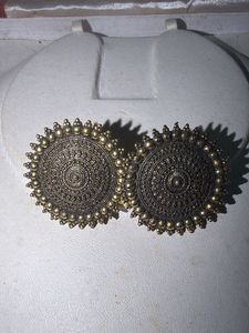 Exquisite Oxidized Jhumka Earrings and ring