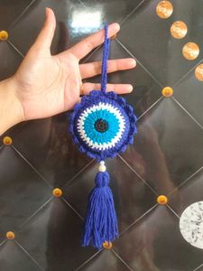 Handmade Evil Eye Crochet car hanger charm