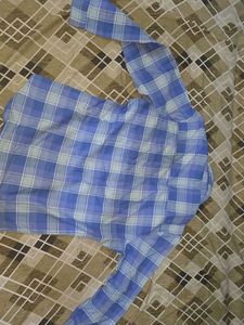 Urgent SELL Blue Plaid Casual Shirt
