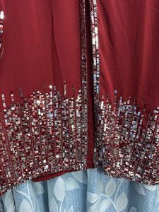 Embellished Maroon sequence work shrug