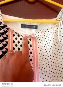 Black white print mini dress