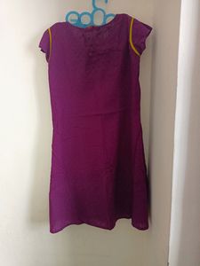 Beautiful Kurti With Front Beads Design
