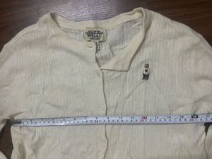 WHO.A.U Korean Ribbed Bear Embroidered Cropped Car