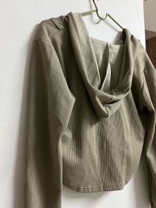 Cropped Zip-Up Hoodie