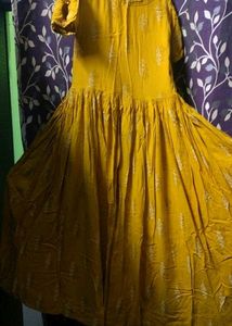 Yellow Printed Kurta