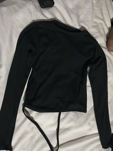 Chic Black Long Sleeve Top