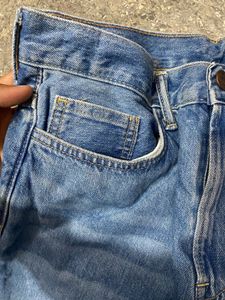 barrel fit whisker Blue Denim Jeans