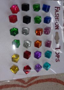 Pack Of 12 Pairs Studs Crystal Earrings