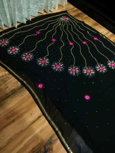 Price drop!!!Elegant Black handwork Saree
