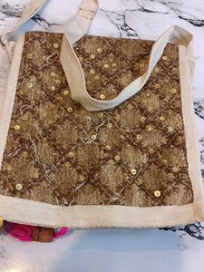 A Fancy velvet jute bag for your cutie pie