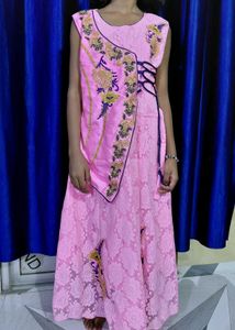 Pink Embroidered gown