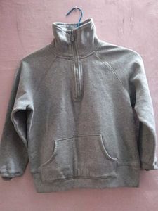 Unisex Sportek Gray Half Zip Sweatshirt