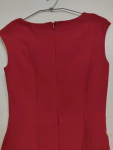 Chic Red Cap Sleeve Fit &amp; Flare Dress