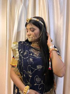 Beautiful Navy Blue rajputi poshak