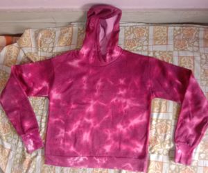 Trendy Tie-Dye Pink Hoodie