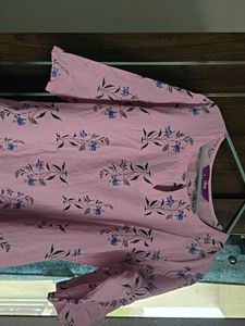 Pink Floral Print Kurta set