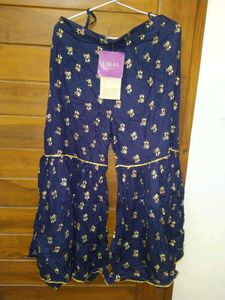 Libas Navy Printed Palazzo Pants