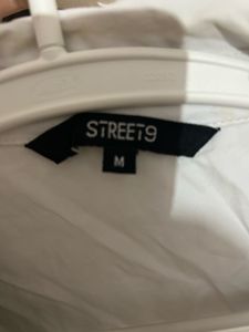 Chic White Shirt Dress with Black Harness