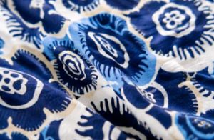 Beautiful Blue Floral Saree