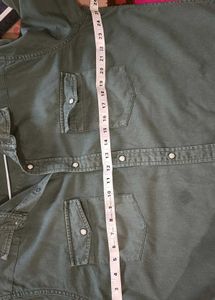 Men's Classic Olive Green Casual Shirt