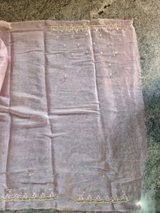 Stunning Pink Embellished Saree