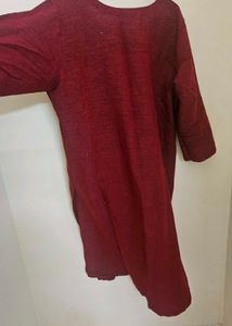 Maroon Embroidered Kurta and Pallazo