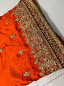 Very Beautiful Heavy Work Saree 🧡