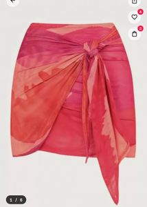 Vibrant Tie-Front Sarong Skirt