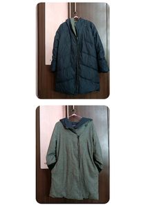 Navy Blue Puffer Coat ( Reversible)