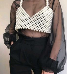 Pearl Embellished Bralette Top