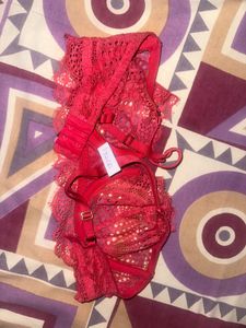 Red Lace Bra