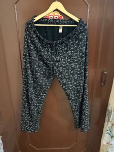 Black Floral Print Pyjama
