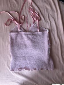 Pink Lace Trimmed Camisole