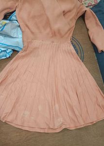Peach Wrap Knit Top
